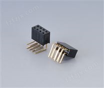 2.0mm间距排母连接器 双排 弯针 Y型端子(塑料件高度 6.35)